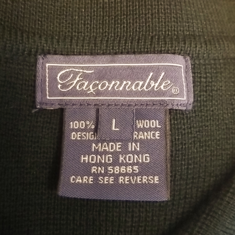Faconnable 100% Merino Wool Sweater